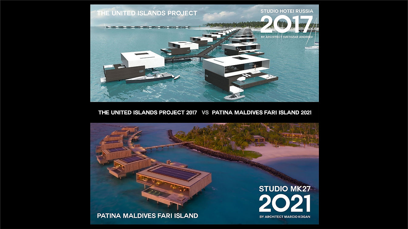 THE UNITED ISLANDS PROJECT 2017 VS PATINA MALDIVES, FARI ISLAND 2021    00:09 00:56   ​  ​  THE UNITED ISLAND PROJECT 2017 VS PATINA MALDIVES, FARI ISLAND 2021